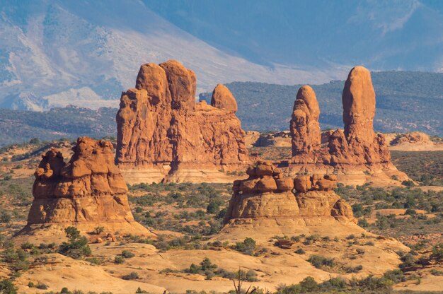 Lanscape o parque nacional dos arcos em Utá, Estados Unidos.