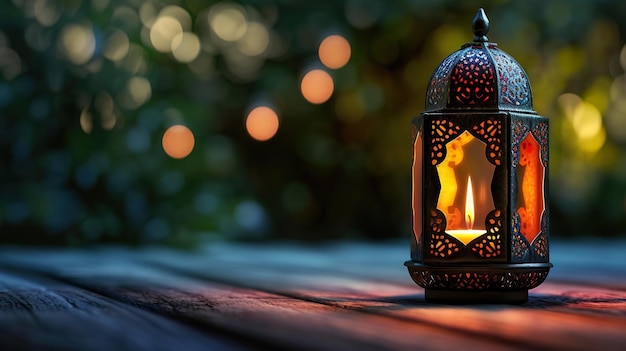 lanterna árabe da celebração do ramadão fundo