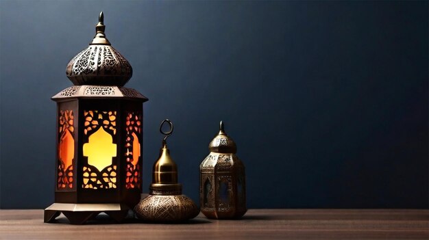 lanterna árabe islâmica para ramadan kareem eid mubarak fundo