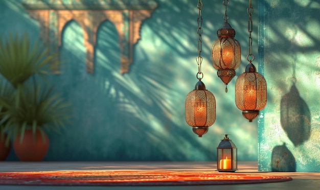 lanterna árabe lanterna ramadan papel de parede tradicional imagem de fundo