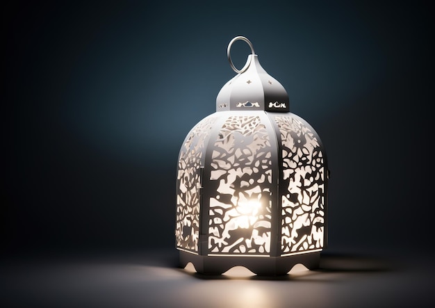 lanterna branca do ramadã
