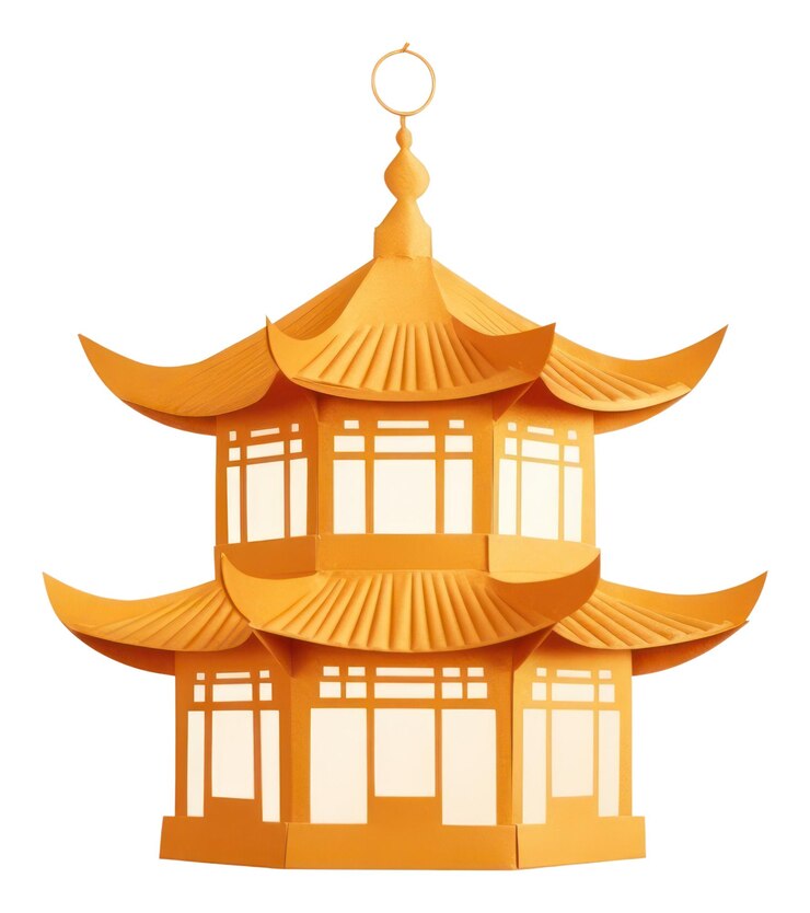 Foto lanterna de ouro de png edifício de arquitetura chinesa gerado por ia imagem de rawpixel
