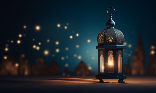 Lanterna islâmica como um conceito para o Ramadan