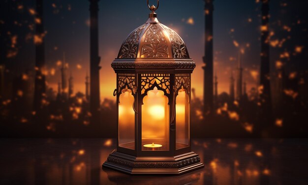 Foto lanterna islâmica como um conceito para o ramadan