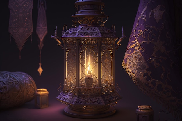 Lanterna islâmica de Arabian Nights criada com IA