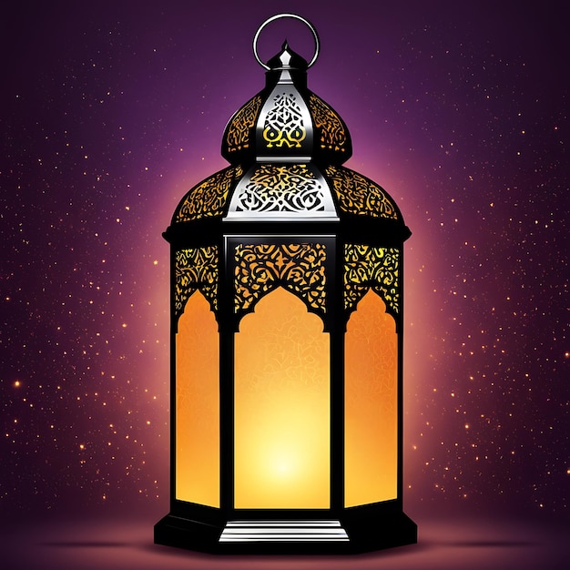Lanterna islâmica de celebração do Ramadã em estilo de fantasia