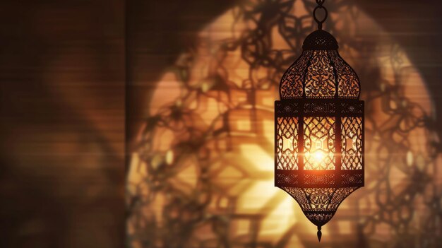 Lanterna islámica Vector Tradicional Elegante Tranquilo Contexto espiritual