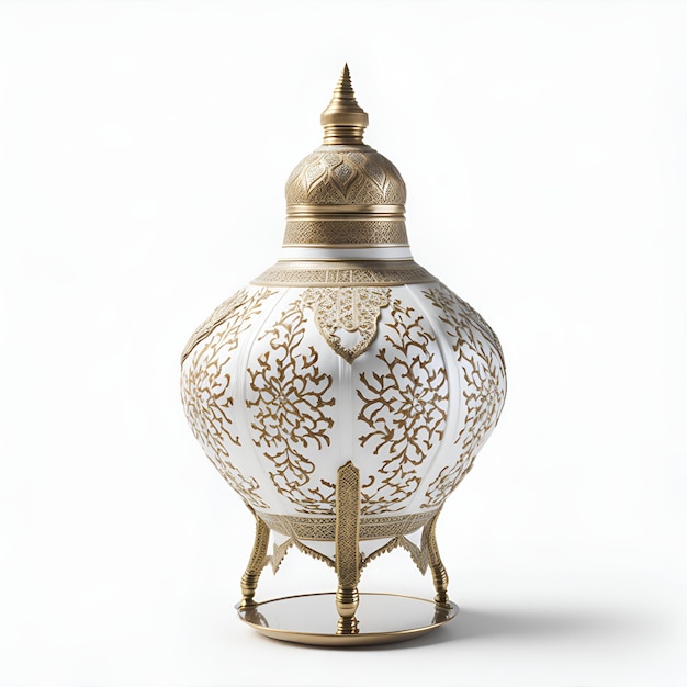 Lanterna para renderização 3D de fundo islâmico Ramadan Kareem
