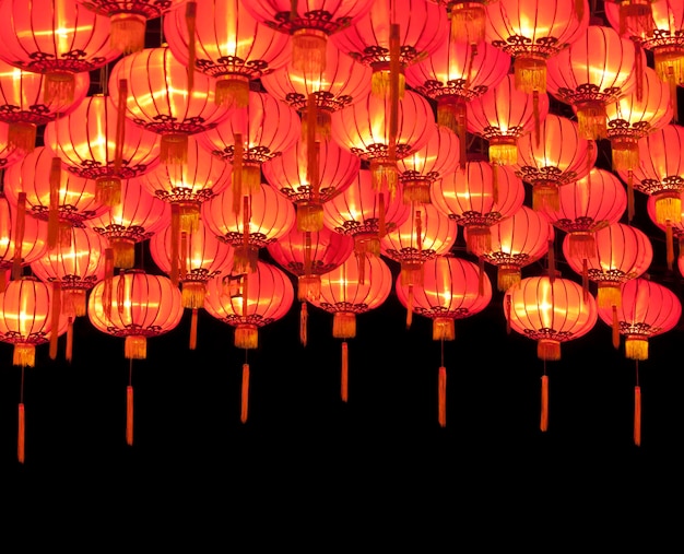 lanternas chinesas vermelhas