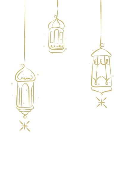 Lanternas de Ramadan adesivo png fundo transparente