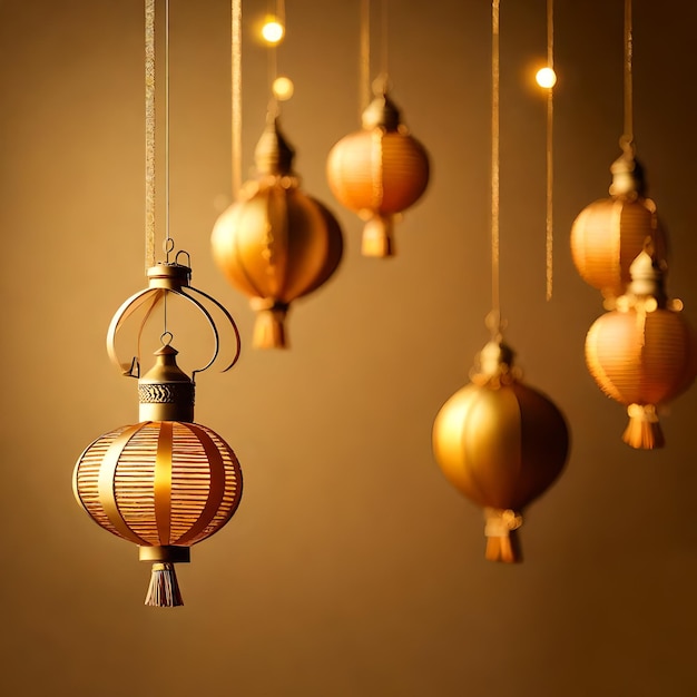 Lanternas islâmicas e fundos para ocasiões do Ramadã e feriados internacionais em Diyala