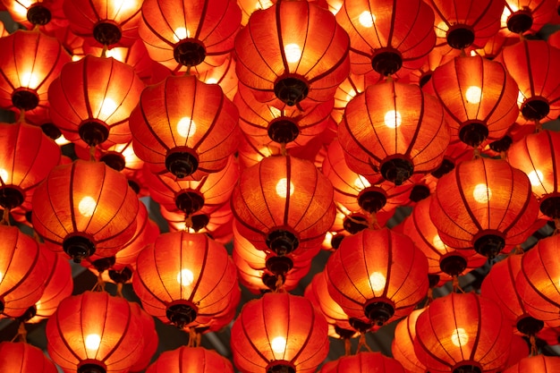 Lanternas tradicionais em Hoi An; Patrimônio Mundial da UNESCO; Vietnã. Usado para decorar muito durante o ano novo chinês.