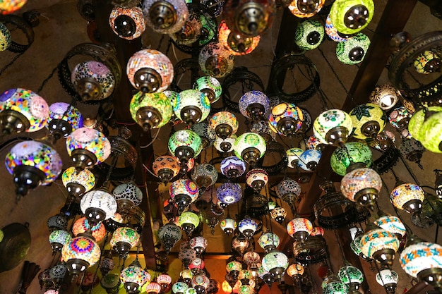 Lanternas tradicionais turcas em Goreme Nevsehir Turquia