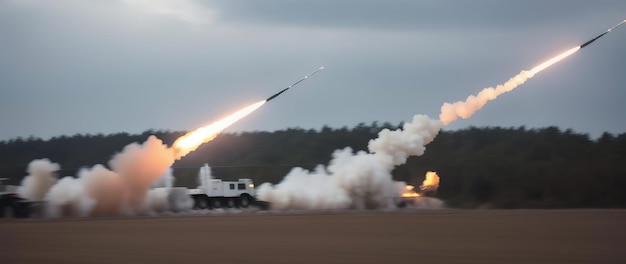 Lanzamiento de un misil estratégico basado en tierra IA generativa