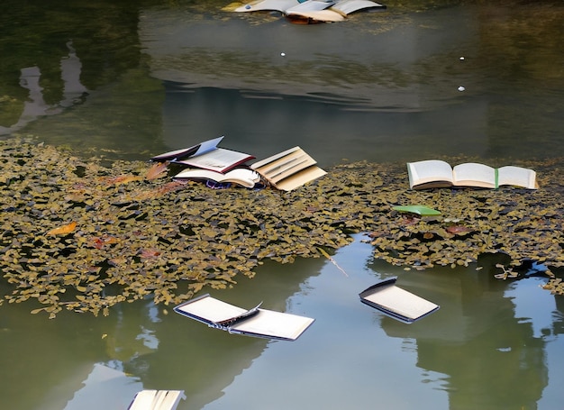 Lanzar libros libros voladores aislado sobre fondo blanco con trazado de recorte