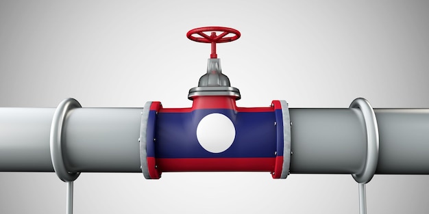 Laos Öl- und Gasbrennstoffpipeline Ölindustrie Konzept d Rendering