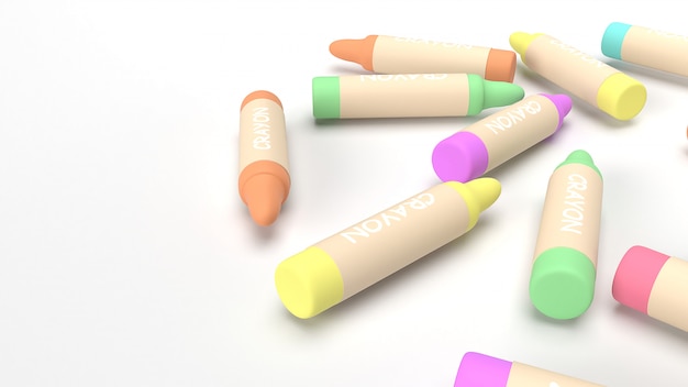 Lápices de colores 3D render