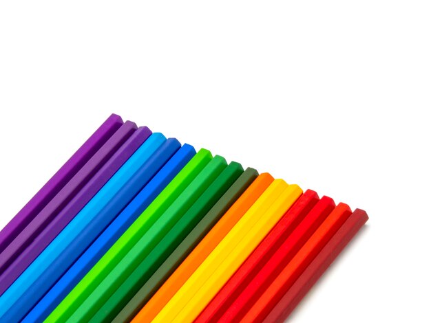 Lápices de colores aislados