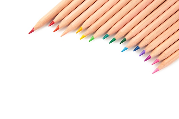 Lápis de cor em branco
