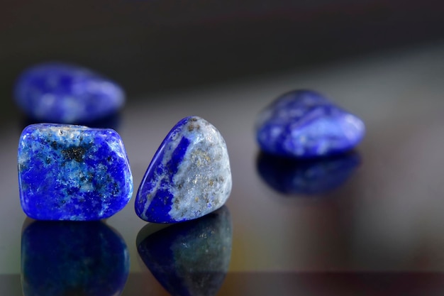 Lapislázuli Piedra azul Hermosa por naturaleza Para hacer adornosx9