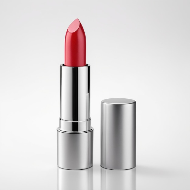 El lápiz labial moderno aislado sobre un fondo blanco