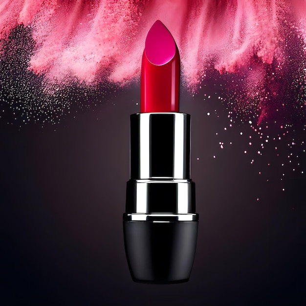 Lápiz labial rojo aislado Diseño de productos cosméticos