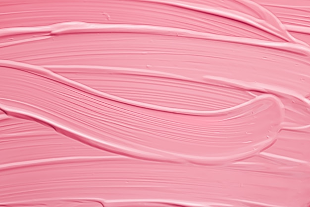 Lápiz labial rosa o textura de brillo de labios como fondo cosmético, maquillaje y productos cosméticos de belleza para el fondo plano de vacaciones de marca de lujo o arte de pared abstracto y trazos de pintura