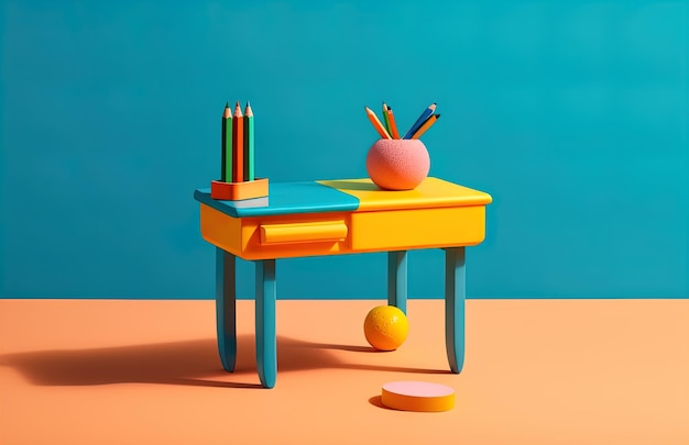 un lápiz y lápices están en un escritorio con un lápic y lápicos