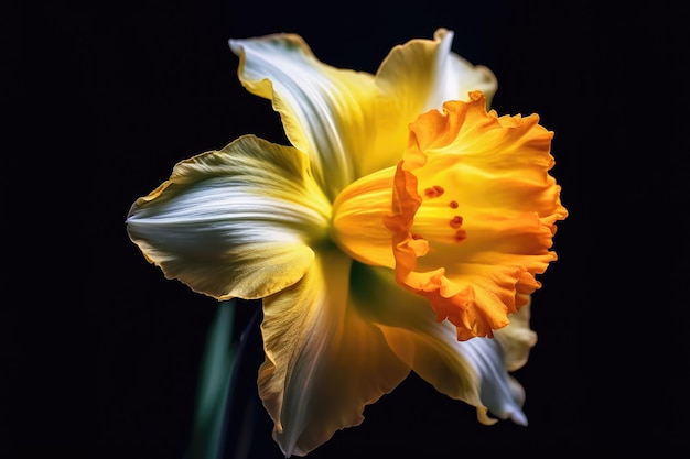 Lapso de tempo Macro série de flor de narciso