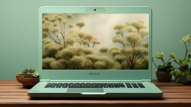 Laptop-Bildschirm-Attrappe, HD 8K-Hintergrundbild, Fotoarchiv