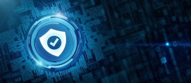 Laptop con candado Contraseña y escaneo desbloqueo y acceso a la red de datos empresariales Cloud Biome