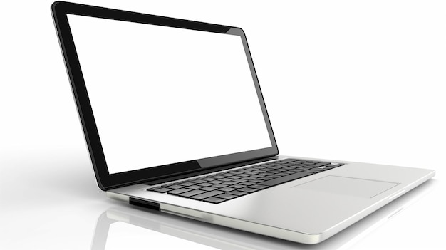 Laptop com tela em branco isolada