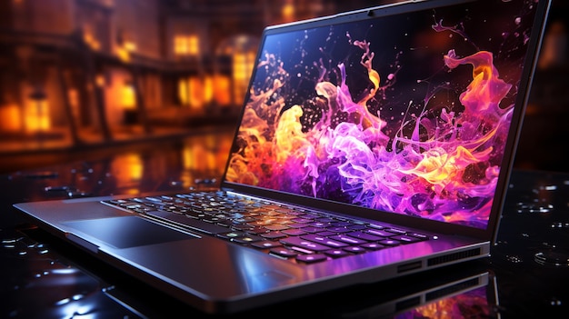 laptop de jogos HD 8K papel de parede Banco de Imagem Fotográfica