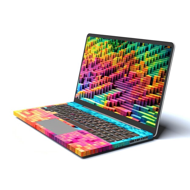 Foto laptop de renderização 3d