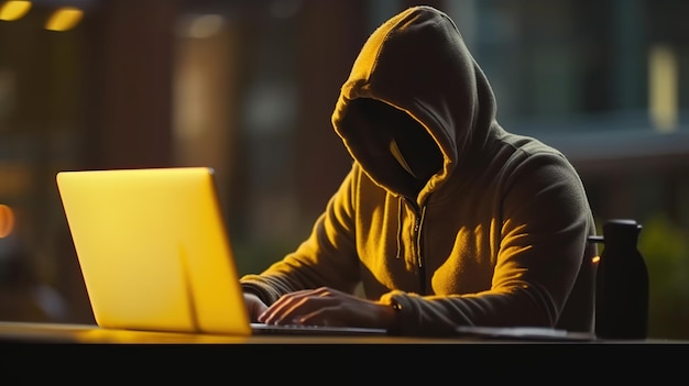 Laptop hackeado por um hacker