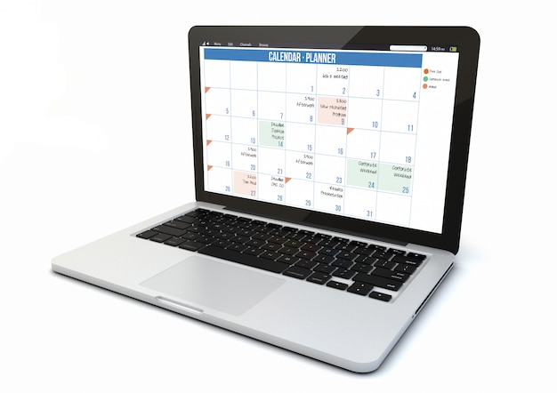 Laptop-Kalender