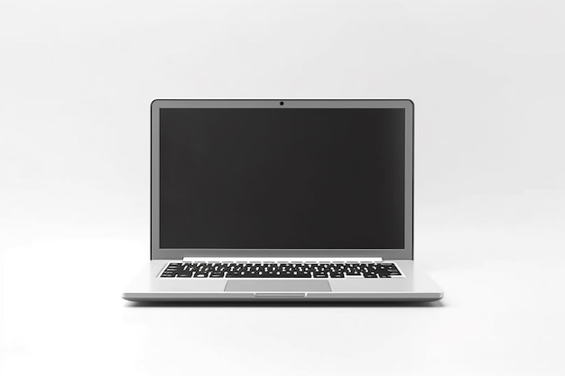 Foto laptop o portátil moderno aislado sobre un fondo blanco