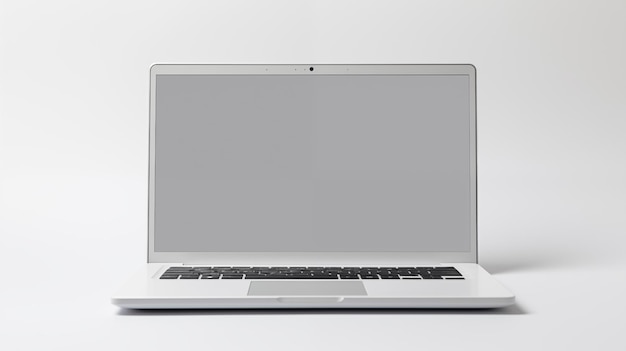 Laptop oder Notebook-Computer auf weißem Hintergrund für das Design