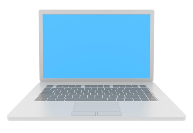 Laptop con pantalla azul