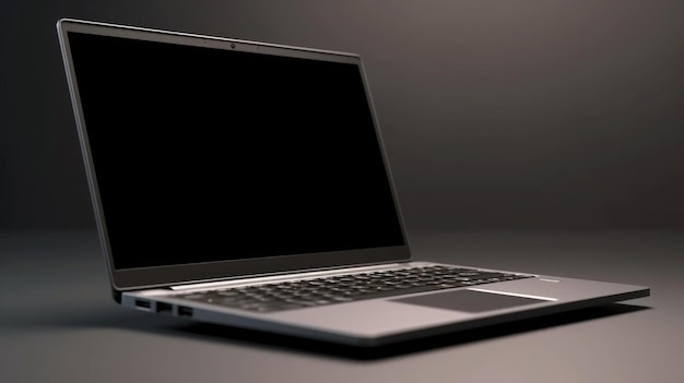 Una laptop con una pantalla negra que dice macbook air.