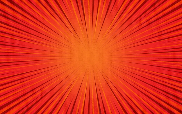 laranja e vermelho explosão quadrinhos zoom colorido desenho animado fundo