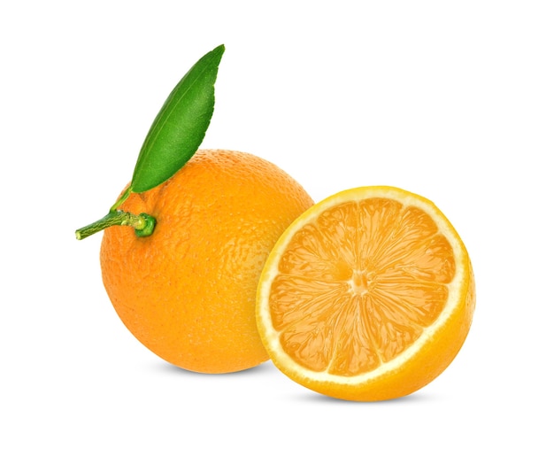 Laranja em fundo branco