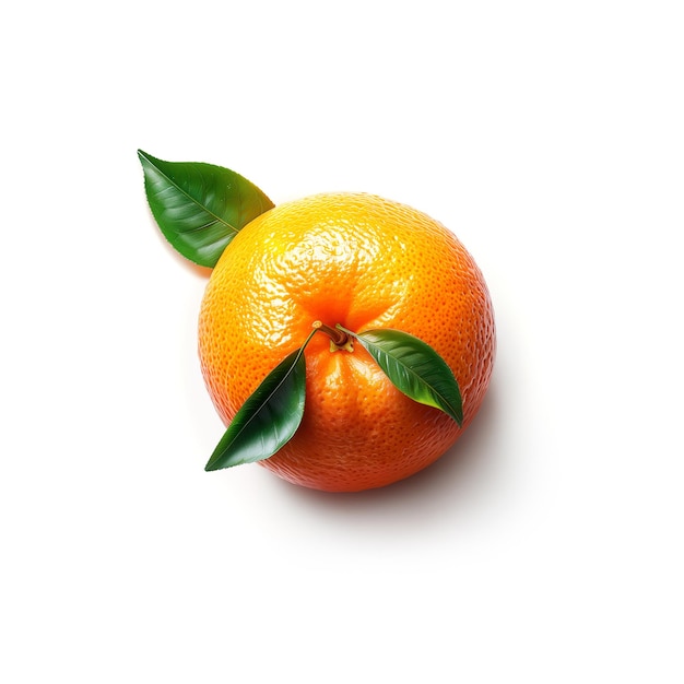 Laranja fresca com folha verde IA generativa