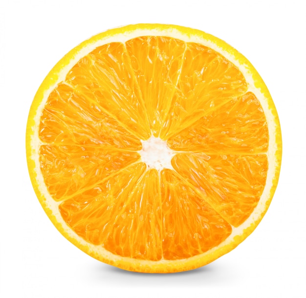 Foto laranja fresca isolada no branco