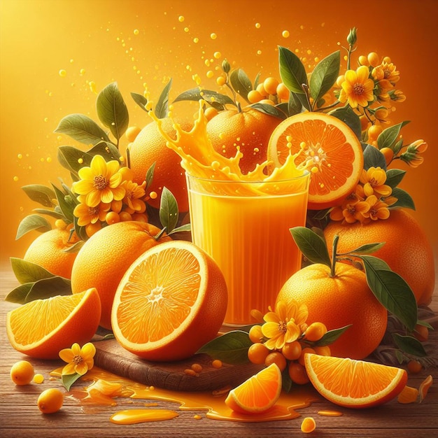 Laranja fresca para redes sociais modelo de design post banner e suco de laranja