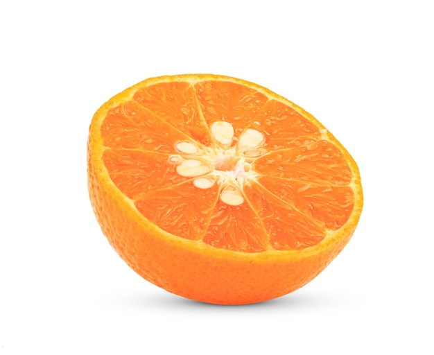 Foto laranja isolado em fundo branco