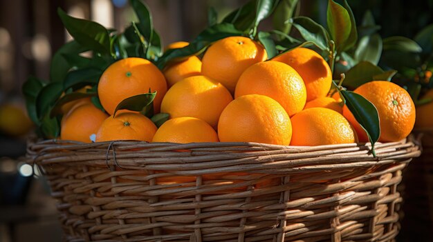 Laranja na cesta no mercado de frutas