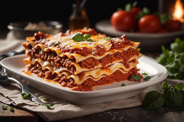 Lasagna clásica con salsa bolognese