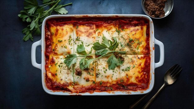 Lasagna italiana con carne picada