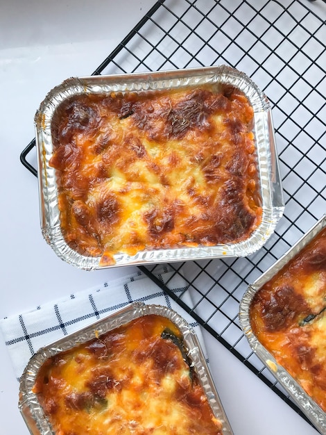 Lasagne in Alufolienbox